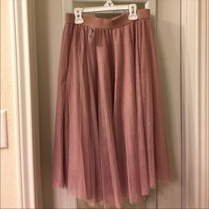 Pleated tulle skirt